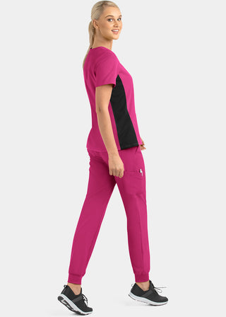 Maevn Matrix Impulse Women's Knitted Panel Mock Wrap Top