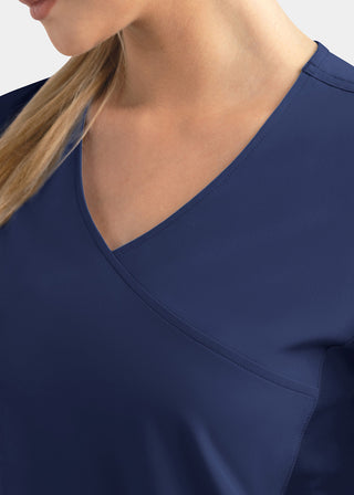 Maevn Matrix Impulse Women's Knitted Panel Mock Wrap Top