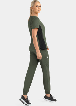 Maevn Matrix Impulse Women's Knitted Panel Mock Wrap Top