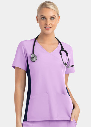 Maevn Matrix Impulse Women's Knitted Panel Mock Wrap Top