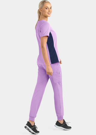 Maevn Matrix Impulse Women's Knitted Panel Mock Wrap Top