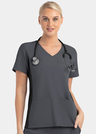 Maevn Matrix Impulse Women's Knitted Panel Mock Wrap Top