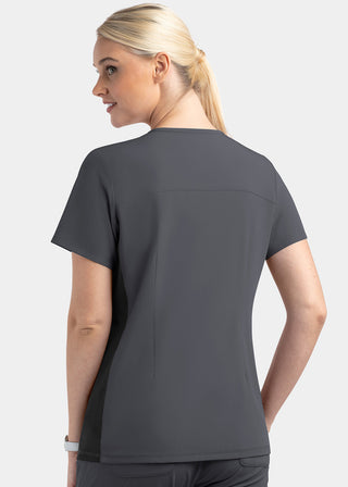 Maevn Matrix Impulse Women's Knitted Panel Mock Wrap Top