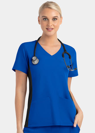 Maevn Matrix Impulse Women's Knitted Panel Mock Wrap Top