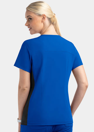 Maevn Matrix Impulse Women's Knitted Panel Mock Wrap Top