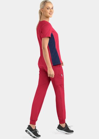 Maevn Matrix Impulse Women's Knitted Panel Mock Wrap Top