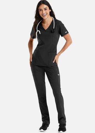 Maevn Momentum Women's Double V-Neck Scrub Top