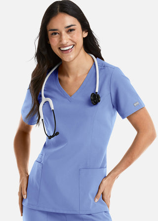Maevn Momentum Women's Double V-Neck Scrub Top