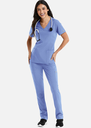 Maevn Momentum Women's Double V-Neck Scrub Top