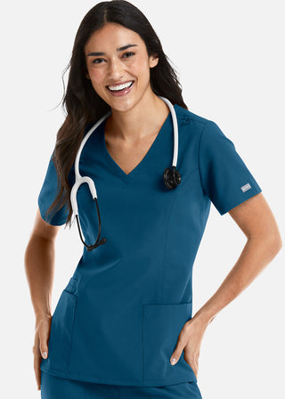 Maevn Momentum Women's Double V-Neck Scrub Top