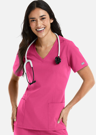 Maevn Momentum Women's Double V-Neck Scrub Top