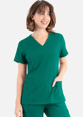 Maevn Momentum Women's Double V-Neck Scrub Top