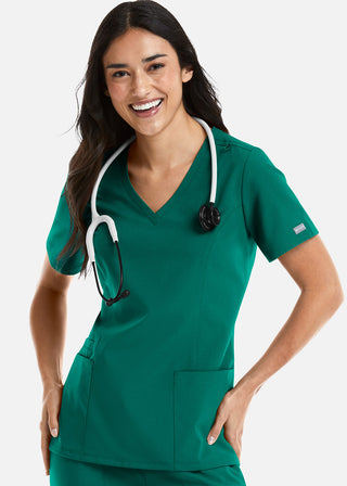 Maevn Momentum Women's Double V-Neck Scrub Top