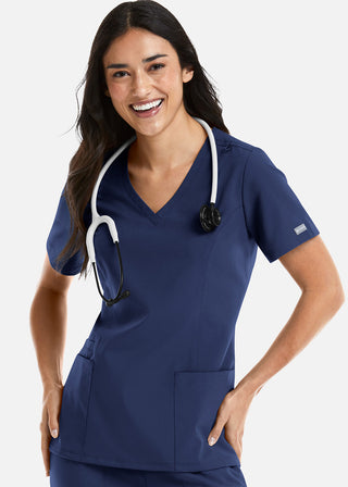 Maevn Momentum Women's Double V-Neck Scrub Top
