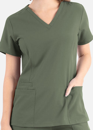 Maevn Momentum Women's Double V-Neck Scrub Top