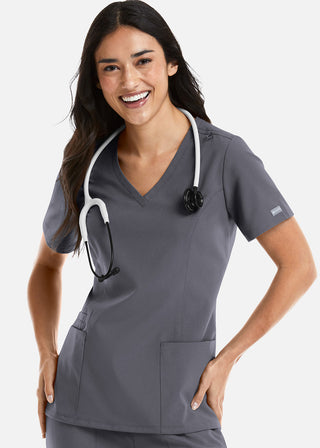 Maevn Momentum Women's Double V-Neck Scrub Top