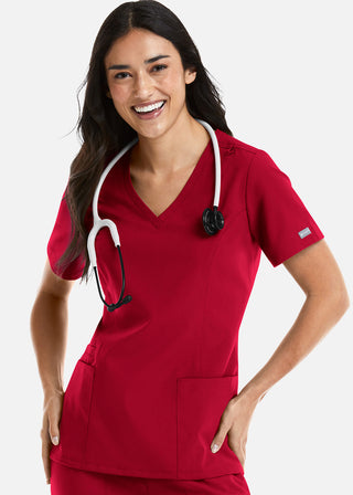 Maevn Momentum Women's Double V-Neck Scrub Top