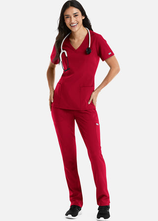 Maevn Momentum Women's Double V-Neck Scrub Top