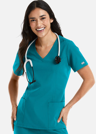 Maevn Momentum Women's Double V-Neck Scrub Top