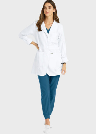 Maevn Momentum Lab Coat Women's  Notch Collar Lab Coat