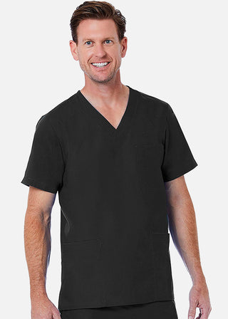 Maevn Red Panda Men's 3-Pocket V-Neck Solid Scrub Top
