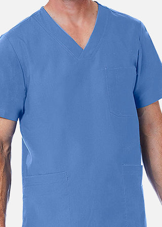 Maevn Red Panda Men's 3-Pocket V-Neck Solid Scrub Top