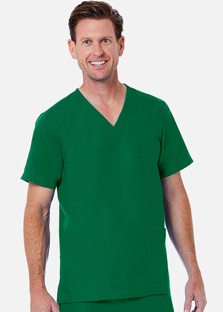 Maevn Red Panda Men's 3-Pocket V-Neck Solid Scrub Top