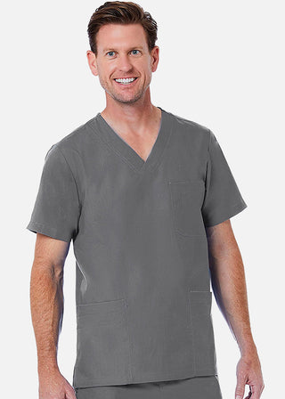 Maevn Red Panda Men's 3-Pocket V-Neck Solid Scrub Top