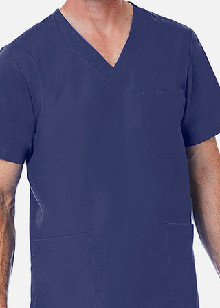 Maevn Red Panda Men's 3-Pocket V-Neck Solid Scrub Top