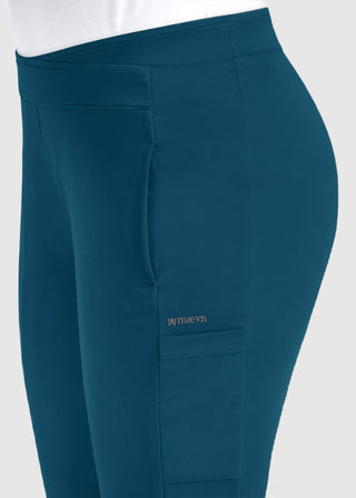 Maevn Women's Mid Rise Tapered Pant