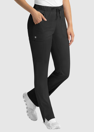 Maevn Matrix Women's Drawstring Elastic Waistband Cargo Scrub Pants