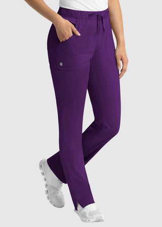 Maevn Matrix Women's Drawstring Elastic Waistband Cargo Scrub Pants