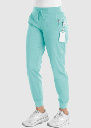 Maevn Women's Full Elastic Waistband Jogger Petite Pant