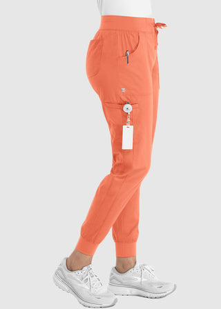 Maevn Women's Full Elastic Waistband Jogger Petite Pant