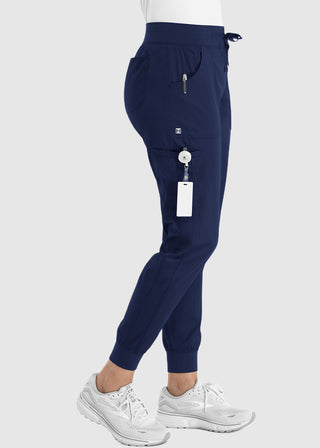 Maevn Women's Full Elastic Waistband Jogger Petite Pant