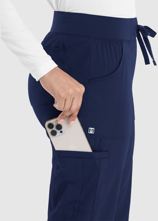 Maevn Women's Full Elastic Waistband Jogger Petite Pant