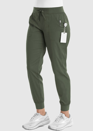 Maevn Women's Full Elastic Waistband Jogger Petite Pant