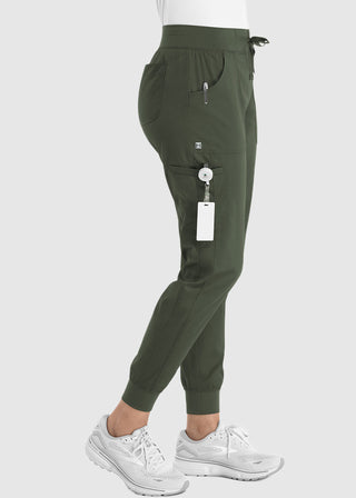 Maevn Women's Full Elastic Waistband Jogger Petite Pant