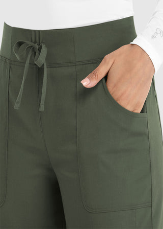 Maevn Women's Full Elastic Waistband Jogger Petite Pant