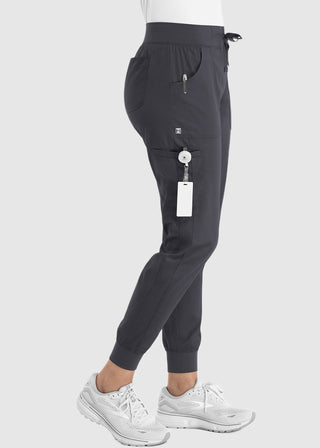 Maevn Women's Full Elastic Waistband Jogger Petite Pant