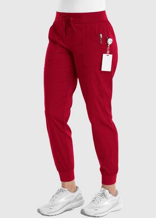 Maevn Women's Full Elastic Waistband Jogger Petite Pant