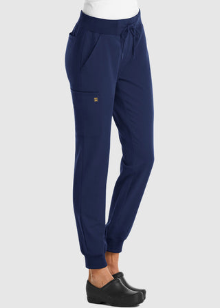 Maevn Women's Mid Rise Convertible Drawcord Jogger Petite Pant