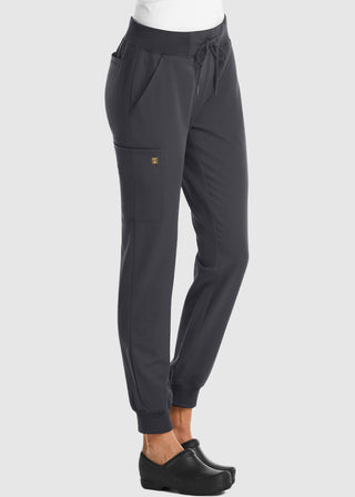 Maevn Women's Mid Rise Convertible Drawcord Jogger Petite Pant