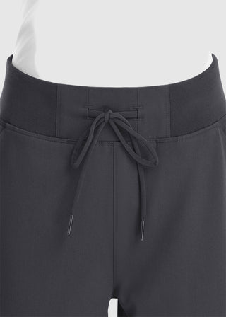 Maevn Women's Mid Rise Convertible Drawcord Jogger Petite Pant