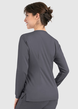 Maevn Matrix Women's Round Neck Snap Front Jacket