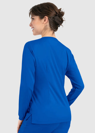 Maevn Matrix Women's Round Neck Snap Front Jacket