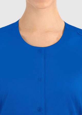 Maevn Matrix Women's Round Neck Snap Front Jacket