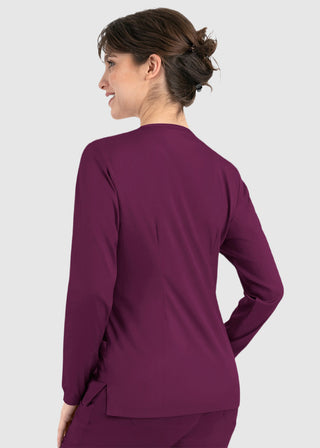 Maevn Matrix Women's Round Neck Snap Front Jacket