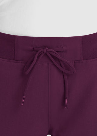 Maevn Women's Mid Rise Convertible Drawcord Jogger Petite Pant