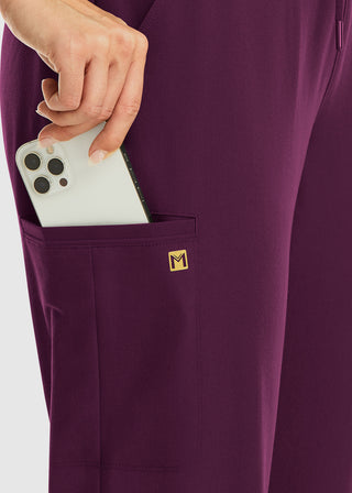 Maevn Women's Mid Rise Convertible Drawcord Jogger Petite Pant